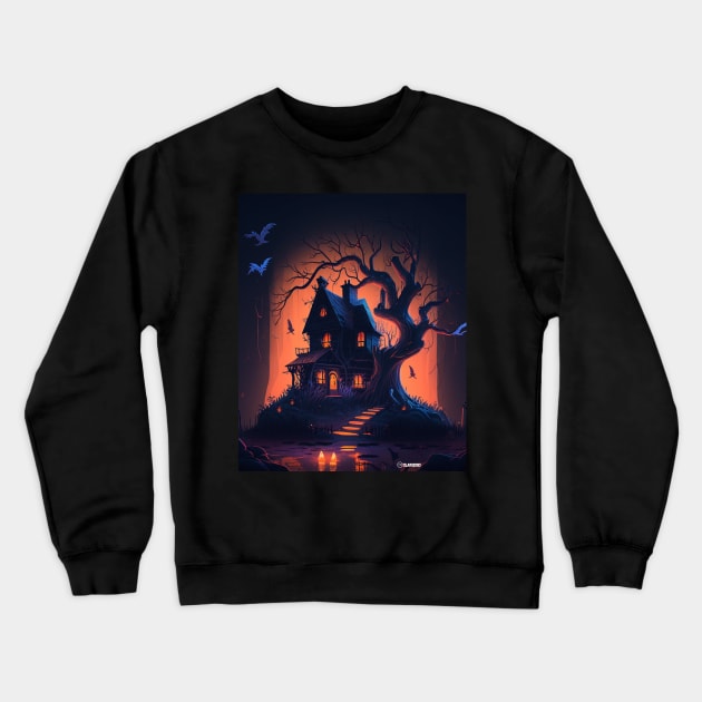 Haunted House on the Hill Crewneck Sweatshirt by Horror Shop